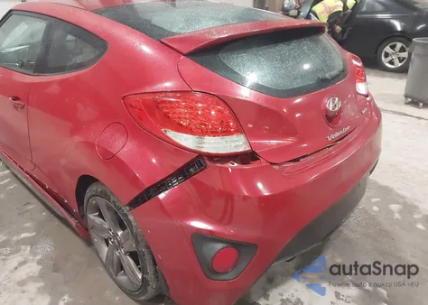 2014 Hyundai Veloster Turbo W/Black z USA, uszkodzony, nr VIN KMHTC6AE9EU206883